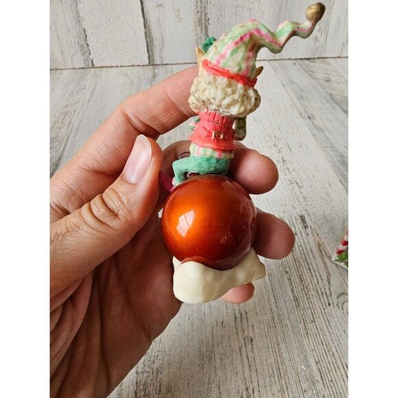 Enesco tiddles elf ornament Sandi zimnicki North Pole village figurine vintage r - Picture 3 of 8